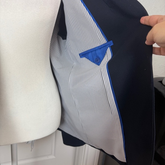 J. Crew Women’s Parke Navy Blue wool one-button blazer size 14 - Picture 6 of 10